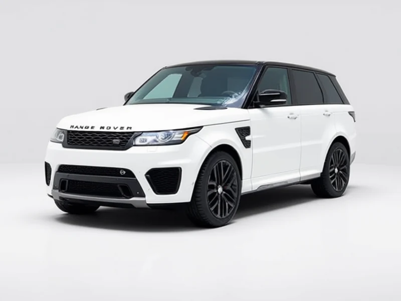 2015 Range Rover Sport SVR, white, front three-quarter