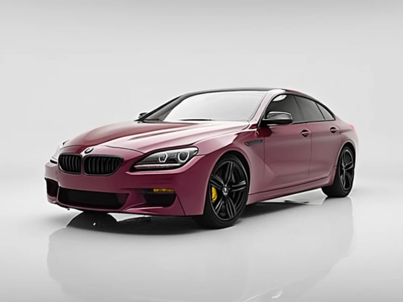 2016 BMW 640i Gran Coupe, magenta, front three-quarter
