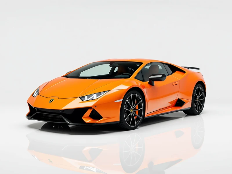 2021 Lamborghini Huracán EVO, arancio, front three-quarter